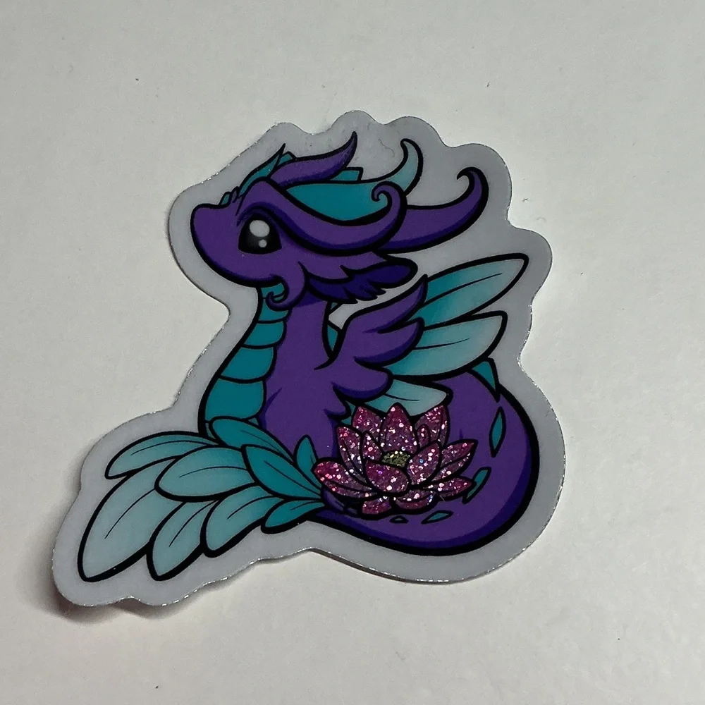 Purple and Blue Dragon Sticker